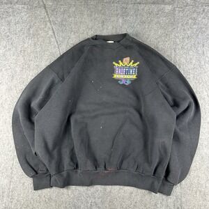 VTG 1997 NFL‎ Super Bowl Packers Vs Patriots Sweatshirt Size XL Black Halftime